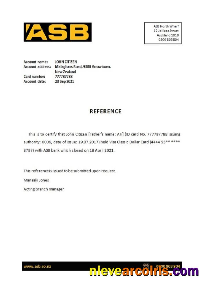 New Zealand ASB closure reference